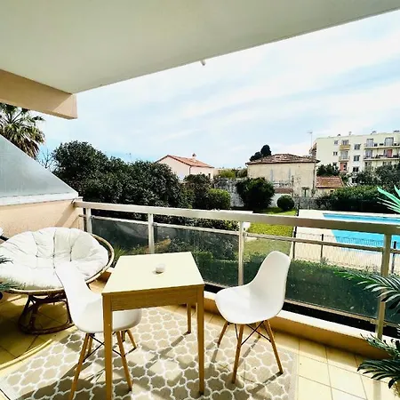 Les Palmiers - Avec Piscine Proche Plages - Wifi Et Clim Appartamento Antibes